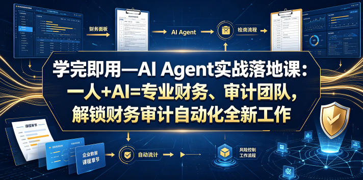 学完即用—AI Agent实战落地课：一人+AI=专业财务、审计团队，解锁财务审计自动化全新工作模式-泱泱学习社