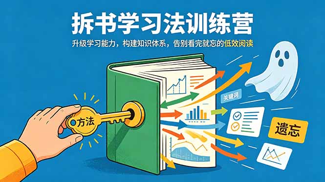 拆书学习法训练营，升级学习能力，构建知识体系，，告别看完就忘的低效阅读-泱泱学习社