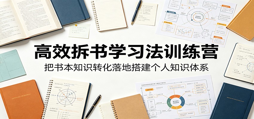 高效拆书学习法训练营,把书本知识转化落地搭建个人知识体系-泱泱学习社