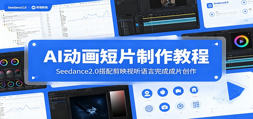 AI动画短片制作教程：Seedance2.0搭配剪映视听语言完成成片创作-泱泱学习社