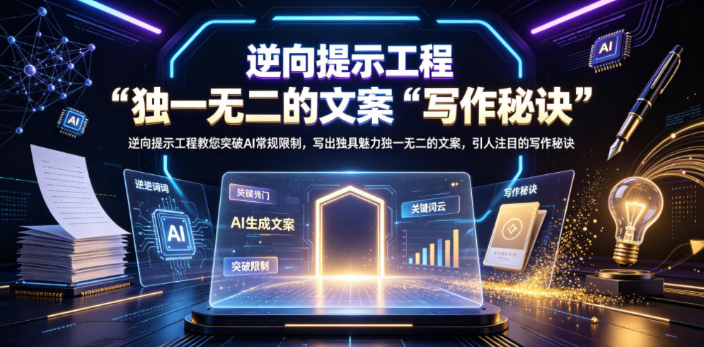 逆向提示工程教您突破AI常规限制，写出独具魅力独一无二的文案，引人注目的写作秘诀【原创双语字幕】-泱泱学习社