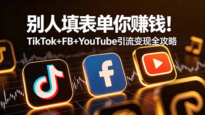 别人填表单你赚钱！TikTok+FB+YouTube 引流变现全攻略【原创双语字幕】-泱泱学习社