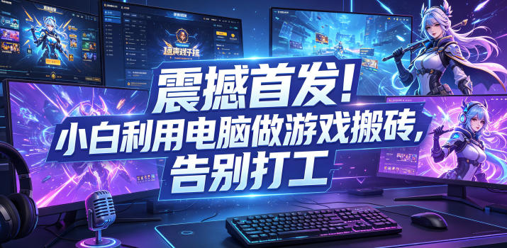 震撼首发！小白利用电脑做游戏搬砖，告别打工【揭秘】-泱泱学习社