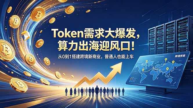 Token需求大爆发，算力出海迎风口！从0到1搭建跨境新商业，普通人也能上车-泱泱学习社