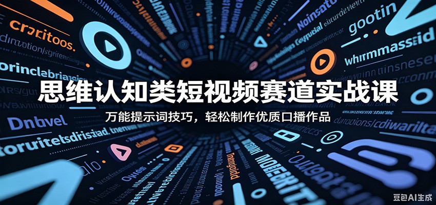 思维认知类短视频赛道实战课：万能提示词技巧，轻松制作优质口播作品-泱泱学习社