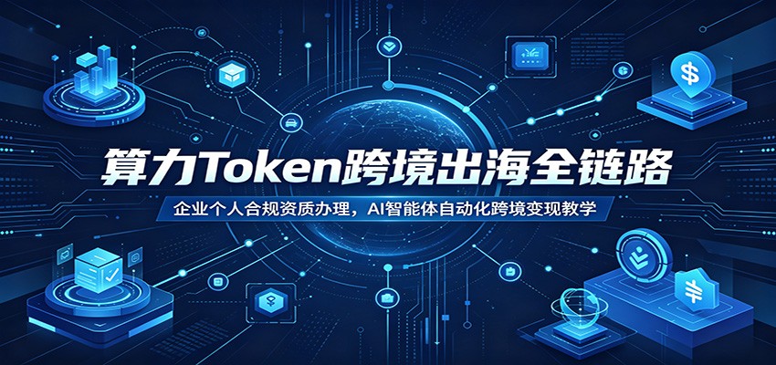 算力Token跨境出海全链路:企业个人合规资质办理,AI智能体自动化跨境变现教学-泱泱学习社