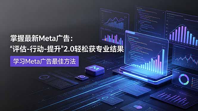 掌握最新的Meta广告，通过“评估-行动-提升”2.0版本轻松获得专业级结果。学习目前学习Meta广告的最佳方法-泱泱学习社