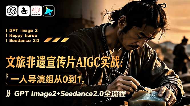 文旅非遗宣传片AIGC实战：一人导演组从0到1，GPT Image2+Seedance2.0全流程-泱泱学习社