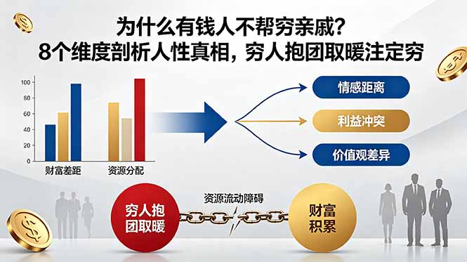 付费文章：为什么有钱人不帮穷亲戚？8个维度剖析人性真相，穷人抱团取暖注定穷-泱泱学习社