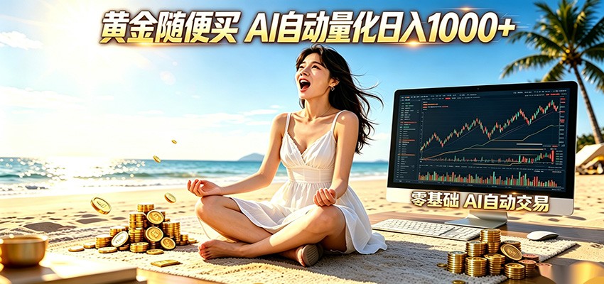 黄金随便买？AI自动外汇量化交易 在家当皇帝 日入1000+-泱泱学习社