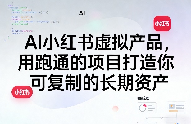 AI小红书虚拟产品,用跑通的项目打造你可复制的长期资产(更新)-泱泱学习社