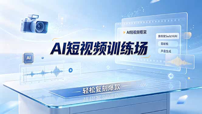 老陈AI短视频训练场：AI短视频框架+换背景SwitchXAI+首尾帧+声音生成，轻松复刻爆款-泱泱学习社