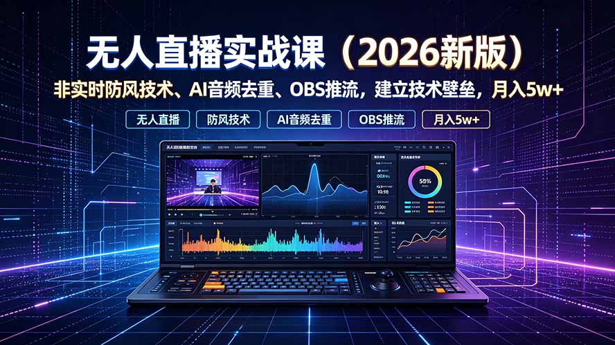无人直播实战课(更新7月-泱泱学习社
