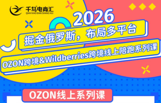 千鸟跨境·26年OZON&wildberries跨境店线上陪跑训练营(更新)-泱泱学习社
