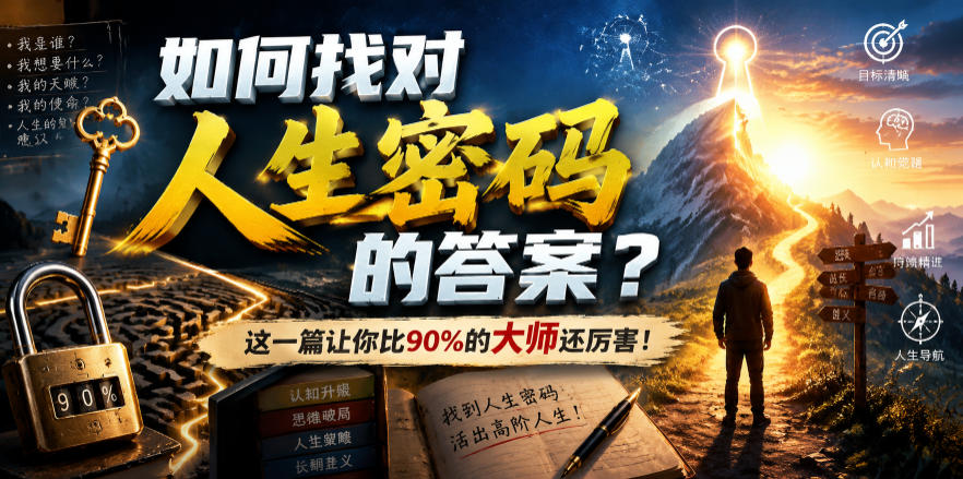 付费文章：如何找对人生密码的答案？这一篇让你比90%的大师还厉害！-泱泱学习社