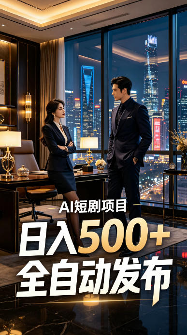 快手AI短剧自动发布,矩阵批量运营变现,轻资产副业项目,日入500+【揭秘】-泱泱学习社
