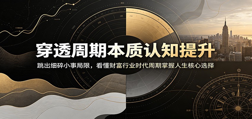 穿透周期本质认知提升:跳出细碎小事局限,看懂财富行业时代周期掌握人生核心选择-泱泱学习社