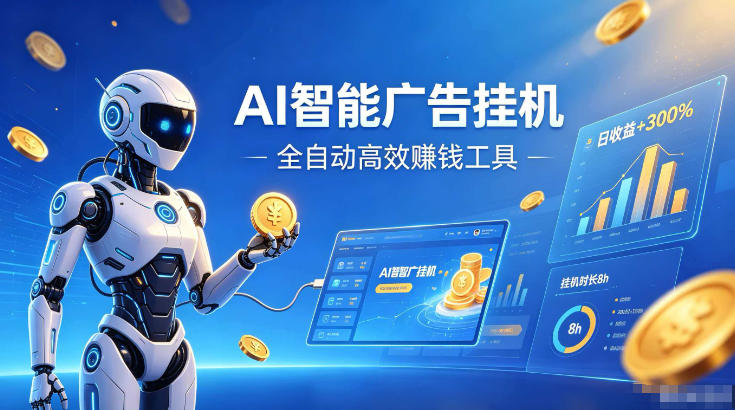 AI智能广告挂G,在家自动賺收益,全程无需人工操作、不用直播、不用拉人【揭秘】-泱泱学习社