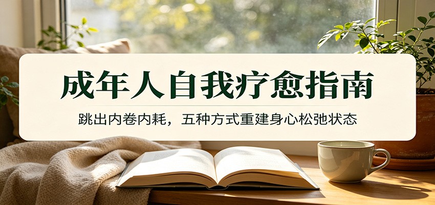 成年人自我疗愈指南：跳出内卷内耗，五种方式重建身心松弛状态-泱泱学习社