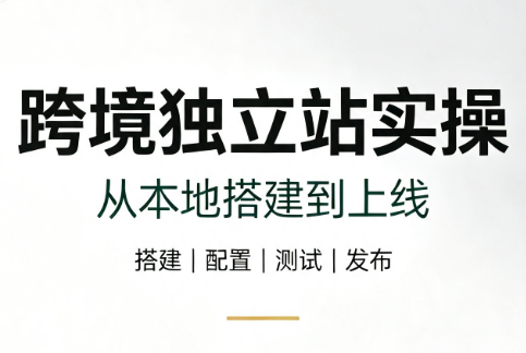 跨境独立站实操：从本地搭建到上线-泱泱学习社