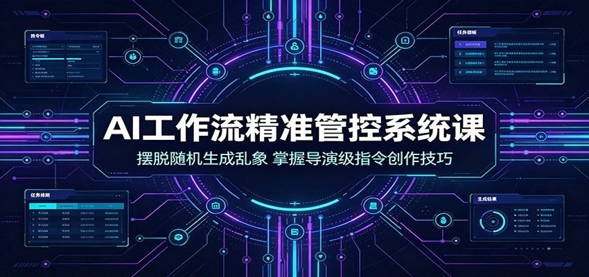 AI工作流精准管控系统课：摆脱随机生成乱象，掌握导演级指令创作技巧-泱泱学习社