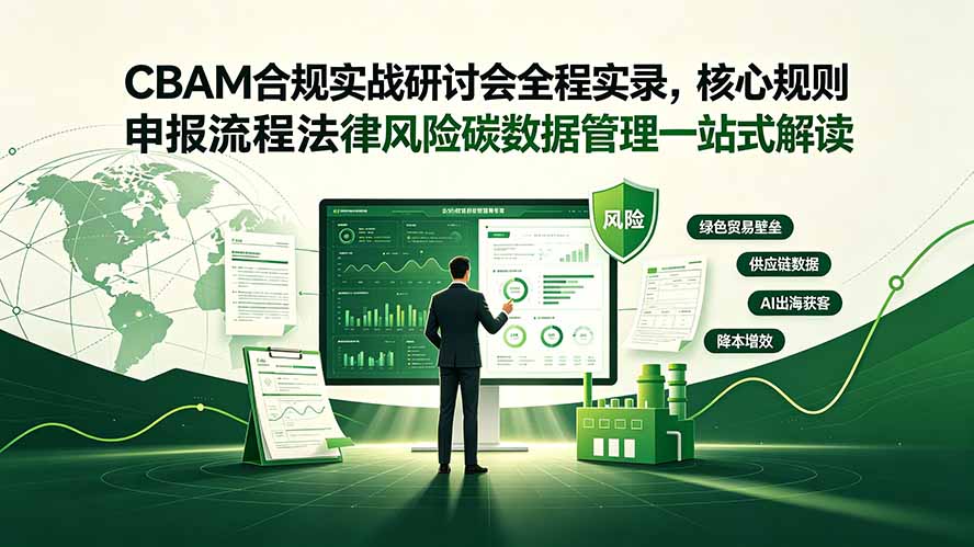 CBAM合规实战研讨会全程实录,核心规则申报流程法律风险碳数据管理一站式解读-泱泱学习社