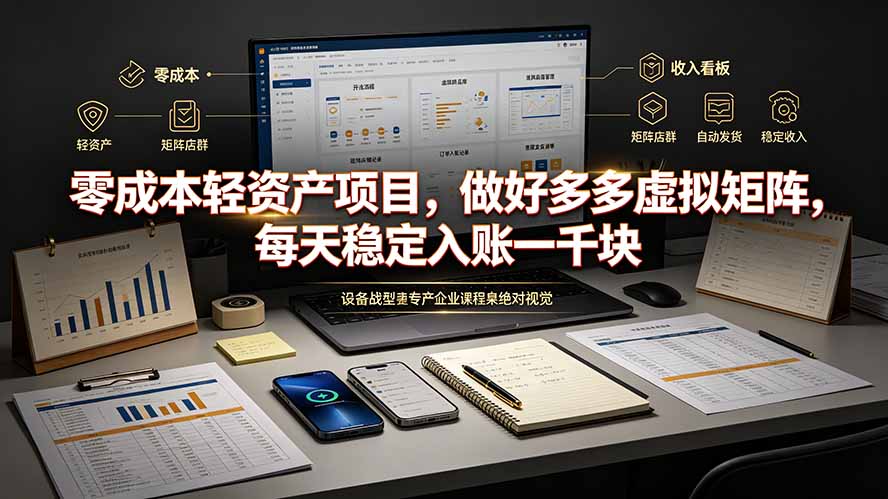 零成本轻资产项目,做好多多虚拟矩阵,每天稳定入账一千块-泱泱学习社