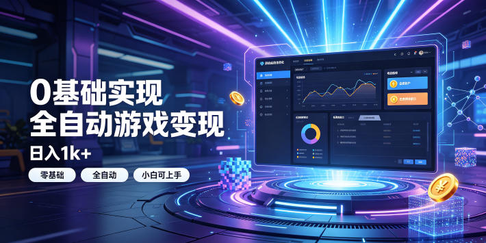 0基础实现全自动游戏变现,日入1k+,小白直接上手搞钱!【揭秘】-泱泱学习社