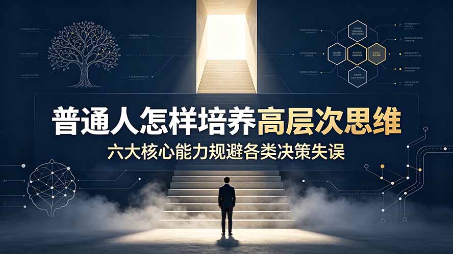 付费文章:普通人怎样培养高层次思维,六大核心能力规避各类决策失误-泱泱学习社