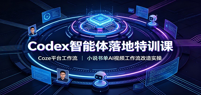 Codex智能体落地特训课:Coze平台工作流,小说书单AI视频工作流改造实操-泱泱学习社