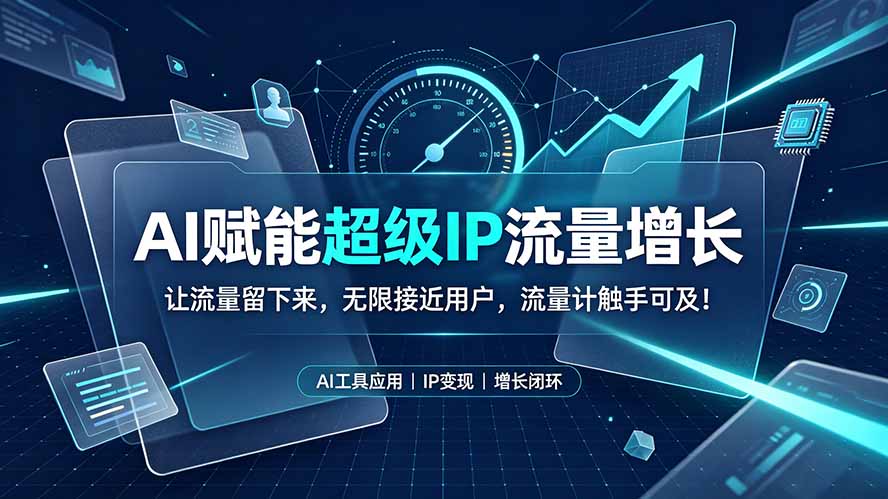 AI赋能超级IP流量增长:让流量留下来,无限接近用户,流量计触手可及!-泱泱学习社