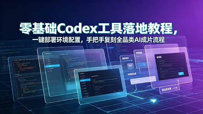 零基础Codex工具落地教程,一键部署环境配置,手把手复刻全品类AI成片流程-泱泱学习社
