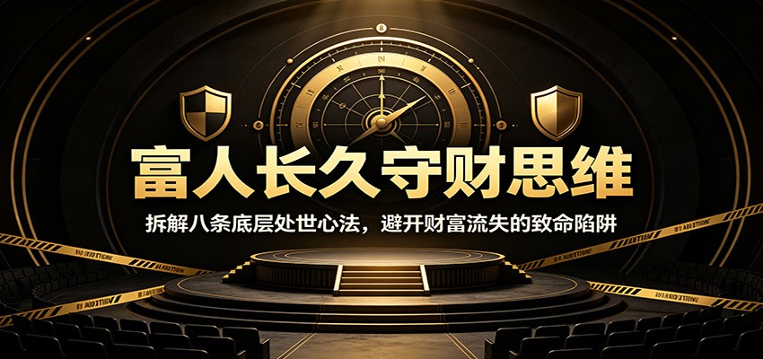 富人长久守财思维：拆解八条底层处世心法，避开财富流失的致命陷阱-泱泱学习社