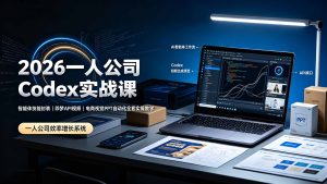 2026一人公司Codex实战课◆智能体技能封装｜即梦API视频｜电商视觉PPT自动化全套实操教学-泱泱学习社