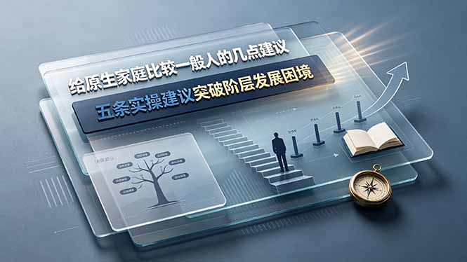 付费文章：给原生家庭比较一般人的几点建议，五条实操建议突破阶层发展困境-泱泱学习社