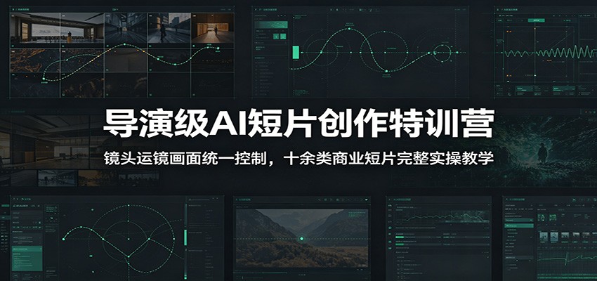 导演级AI短片创作特训营:镜头运镜画面统一控制,十余类商业短片完整实操教学(更新)-泱泱学习社
