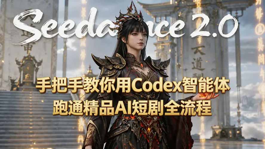 手把手教你用Seedance2.0+Codex智能体跑通精品AI短剧全流程(附3种skill技能-泱泱学习社