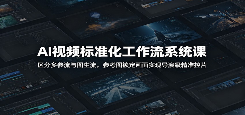 AI视频标准化工作流系统课：区分多参流与图生流，参考图锁定画面实现导演级精准控片-泱泱学习社