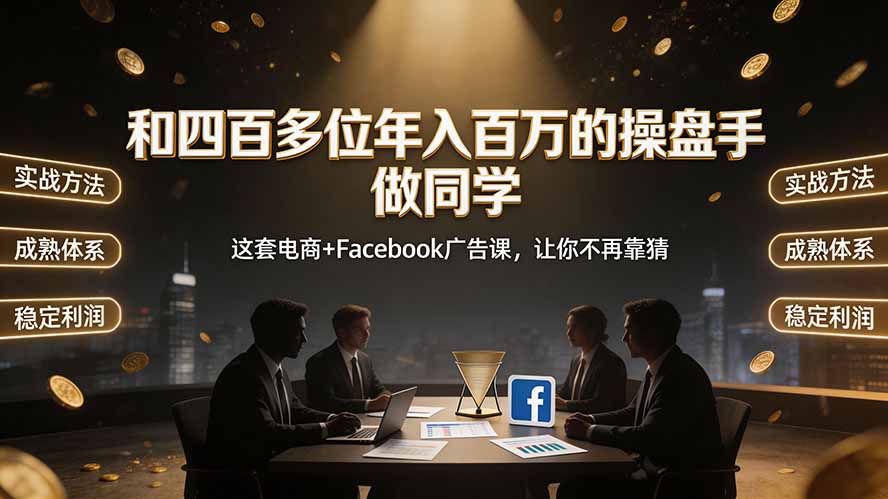 和四百多位年入百万的操盘手做同学——这套电商+Facebook广告课，让你不再靠猜【原创双语字幕】-泱泱学习社