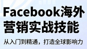 Facebook海外营销实战技能-泱泱学习社