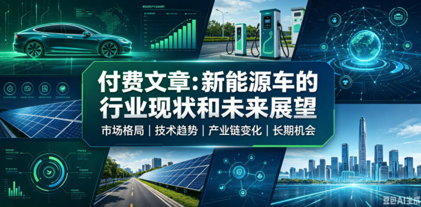付费文章:新能原车的行业现状和未来展望-泱泱学习社