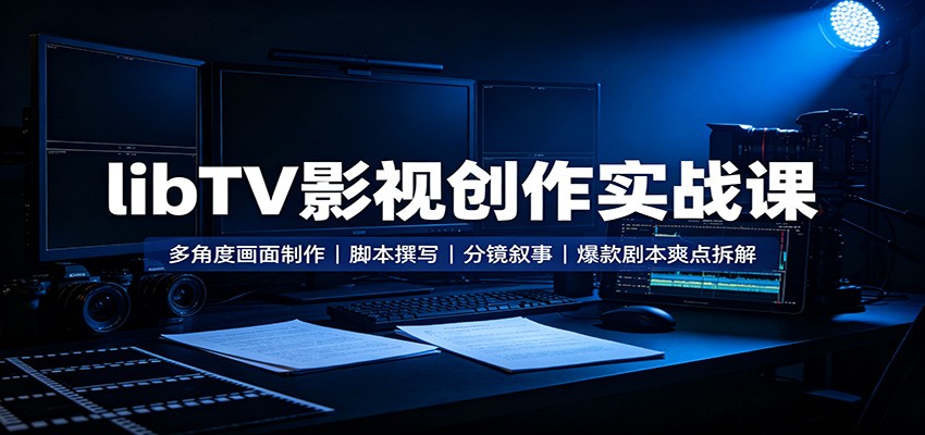libTV影视创作实战课：多角度画面制作，脚本撰写，分镜叙事，爆款剧本爽点拆解-泱泱学习社