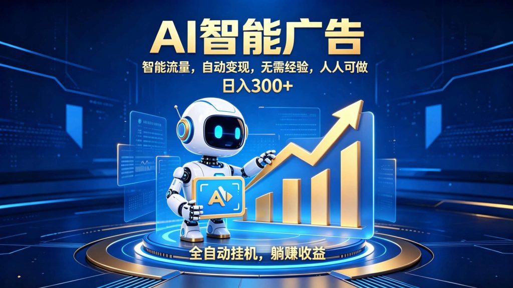 轻资产新赛道,全自动AI广告,打造持续收益-泱泱学习社