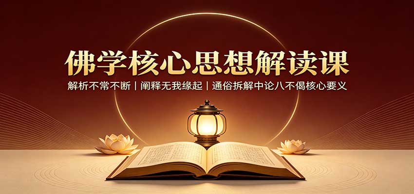 佛学核心思想解读课:解析不常不断,阐释无我缘起,通俗拆解中论八不偈核心要义-泱泱学习社