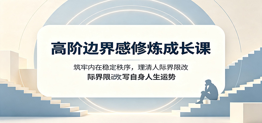 高阶边界感修炼成长课：筑牢内在稳定秩序，理清人际界限改写自身人生运势-泱泱学习社