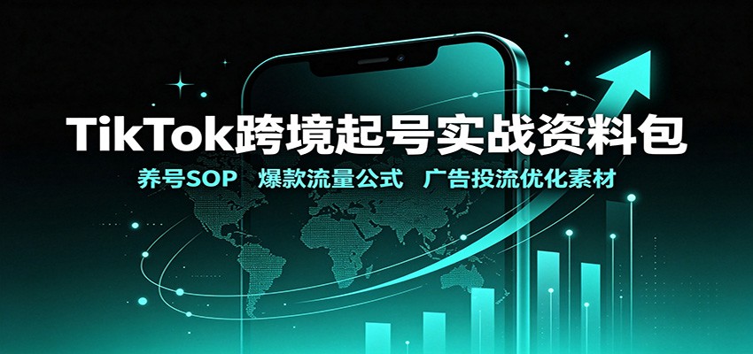TikTok跨境起号实战资料包：养号SOP，爆款流量公式，广告投流优化素材-泱泱学习社