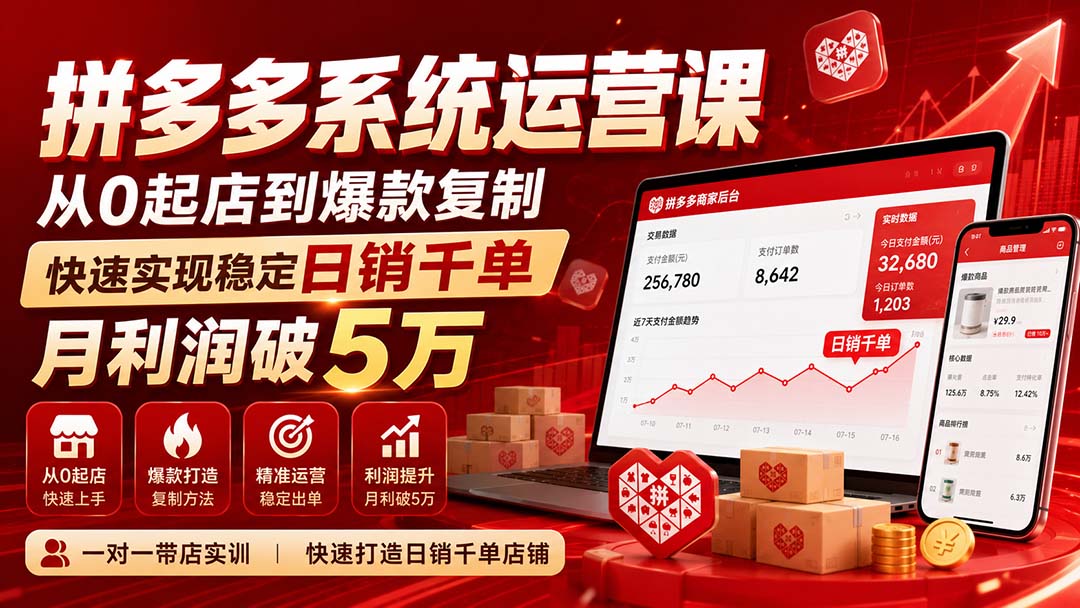 拼多多系统运营课(更新8月-泱泱学习社