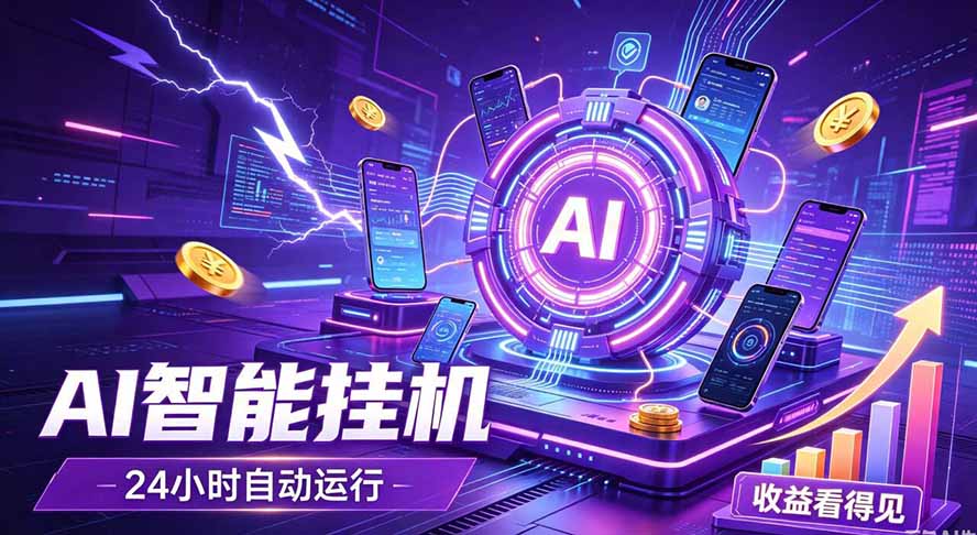 AI智能广告挂机,躺赚新模式 设备托管运行,解放双手持续变现-泱泱学习社