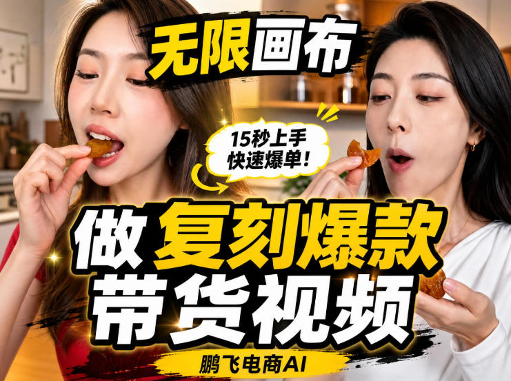 无限画布实操教程,搭一个炸裂级黑科技工作流——一键复刻爆款带货视频-泱泱学习社