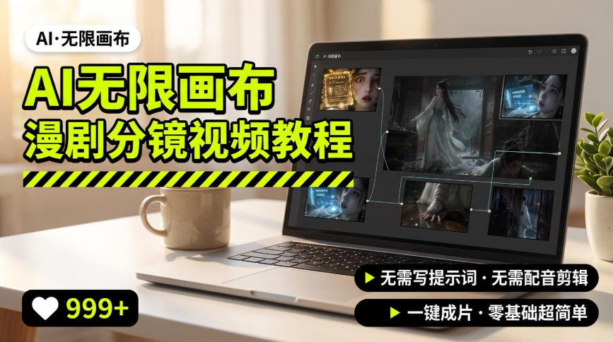 AI无限画布制作爆款漫剧分镜视频搭建教程,无需写脚本,无需制作音频,一键制作超简单-泱泱学习社